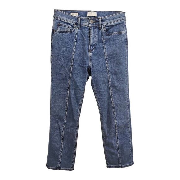 Loft Outlet Front Seam Straight Leg Jeans Petite Size 0 - Picture 1 of 10